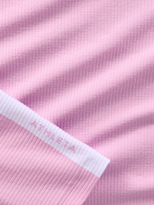 Image number 3 showing, Renew Seamless Mock Neck Stripe Logo Top