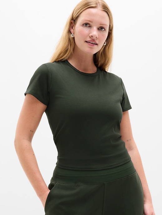 Image number 1 showing, Signature Rib Crop Tee