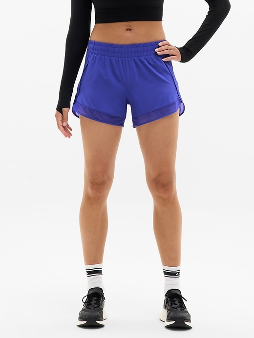 Image number 1 showing, Mesh Racer Run Mid Rise 4 Short