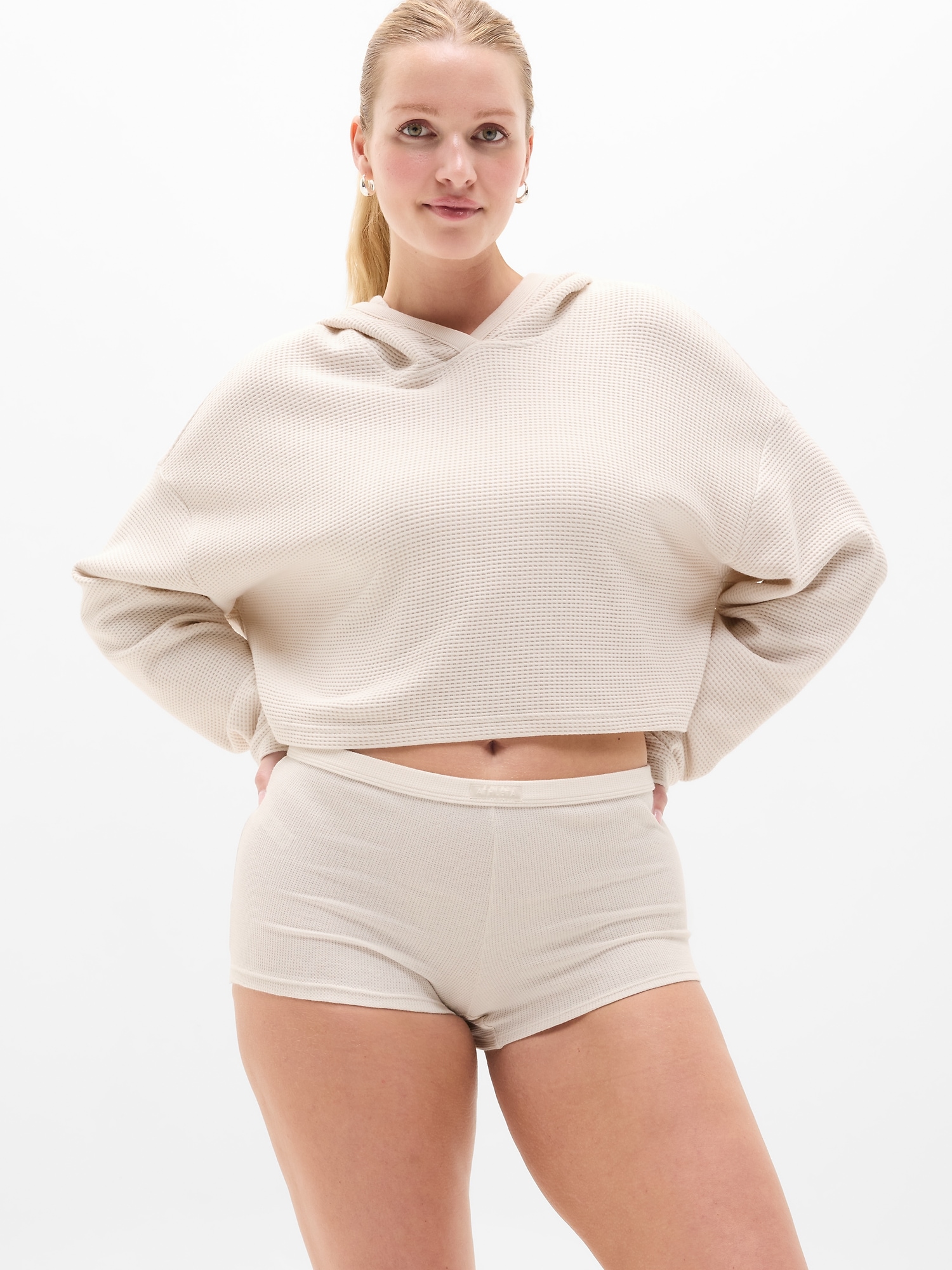 Tranquil Mid Rise Waffle Boyshort