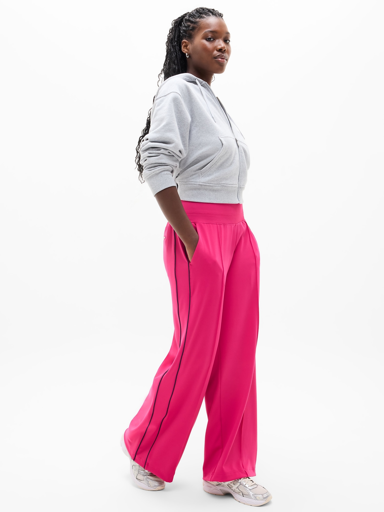 Venice High Rise Track Stripe Wide Leg Pant | Athleta