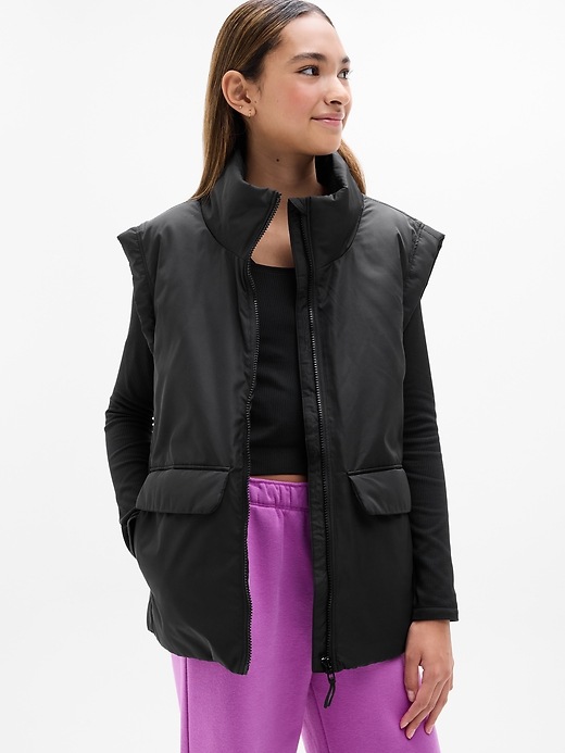 Image number 1 showing, Athleta Girl Long Puffer Vest
