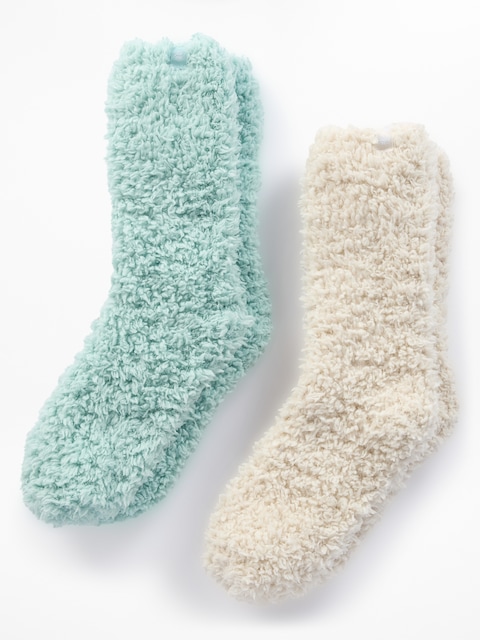 Athleta Girl Cuddle Up Sock 2-Pack - Bone/Wintermint