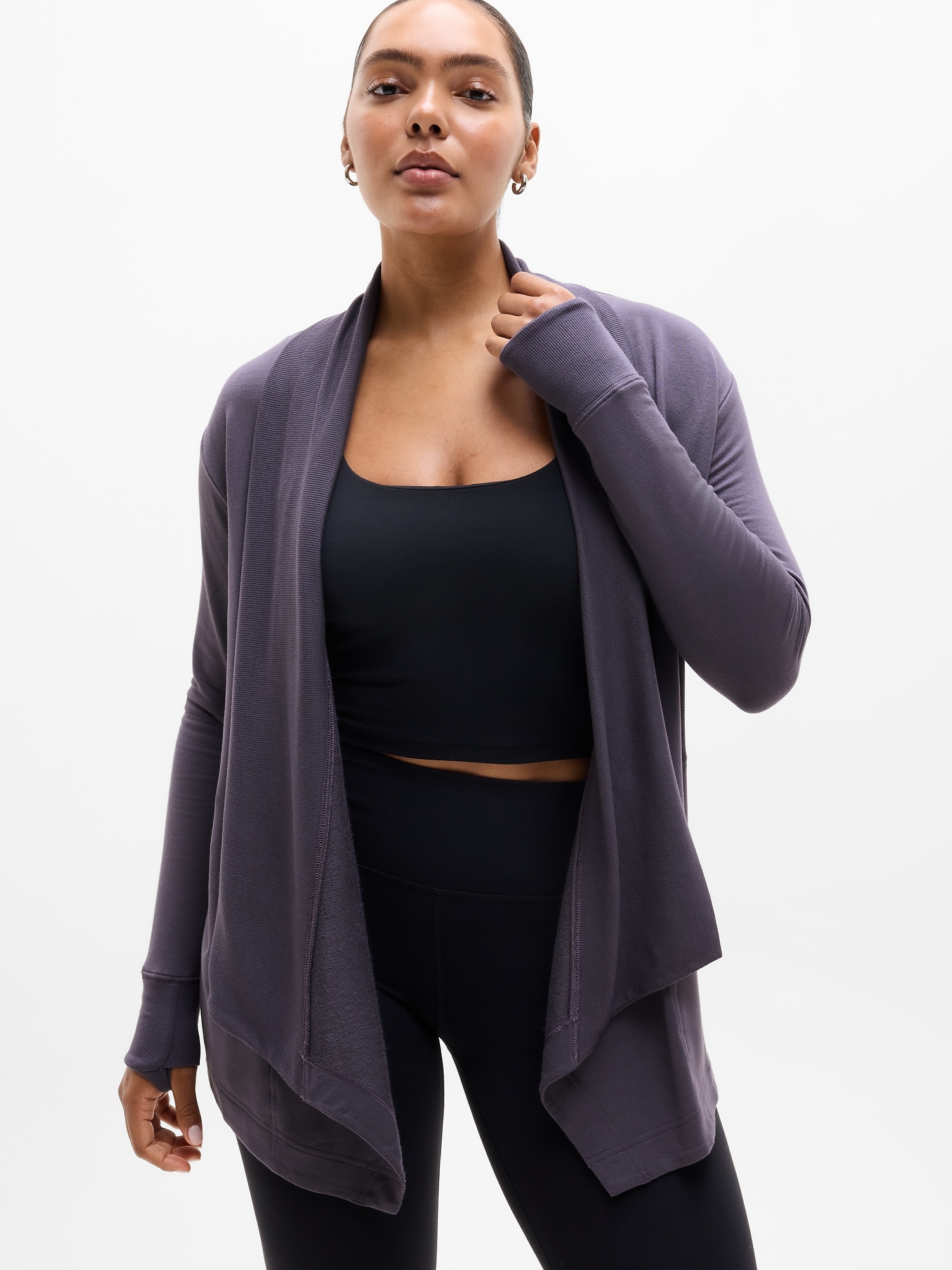 Athleta Pranayama Restore Wrap In Purple