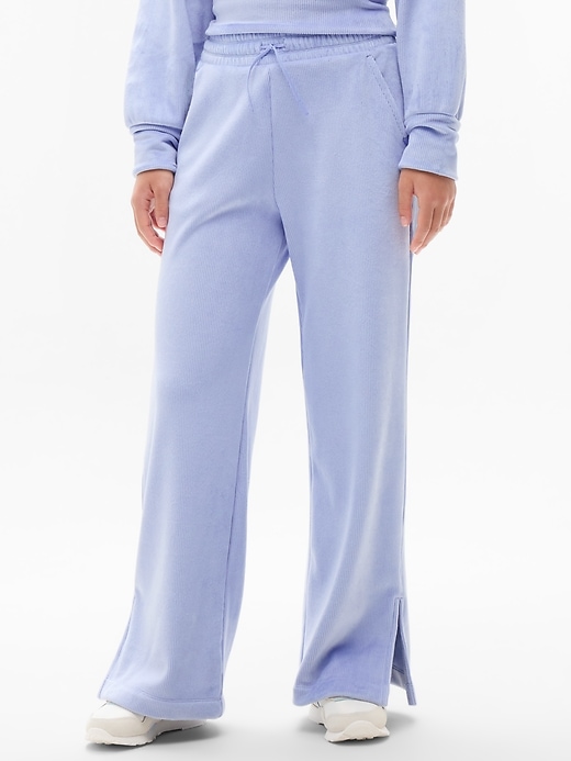 Image number 1 showing, Athleta Girl Cozy Rib Wide Leg Pant