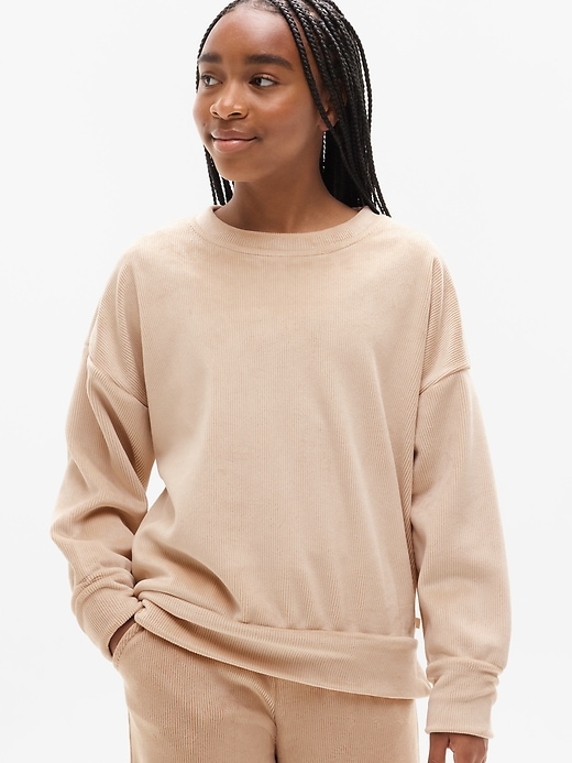 Image number 1 showing, Athleta Girl Cozy Rib Crewneck