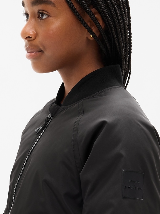 Image number 4 showing, Simone Biles Athleta Girl Bomber Puffer Jacket