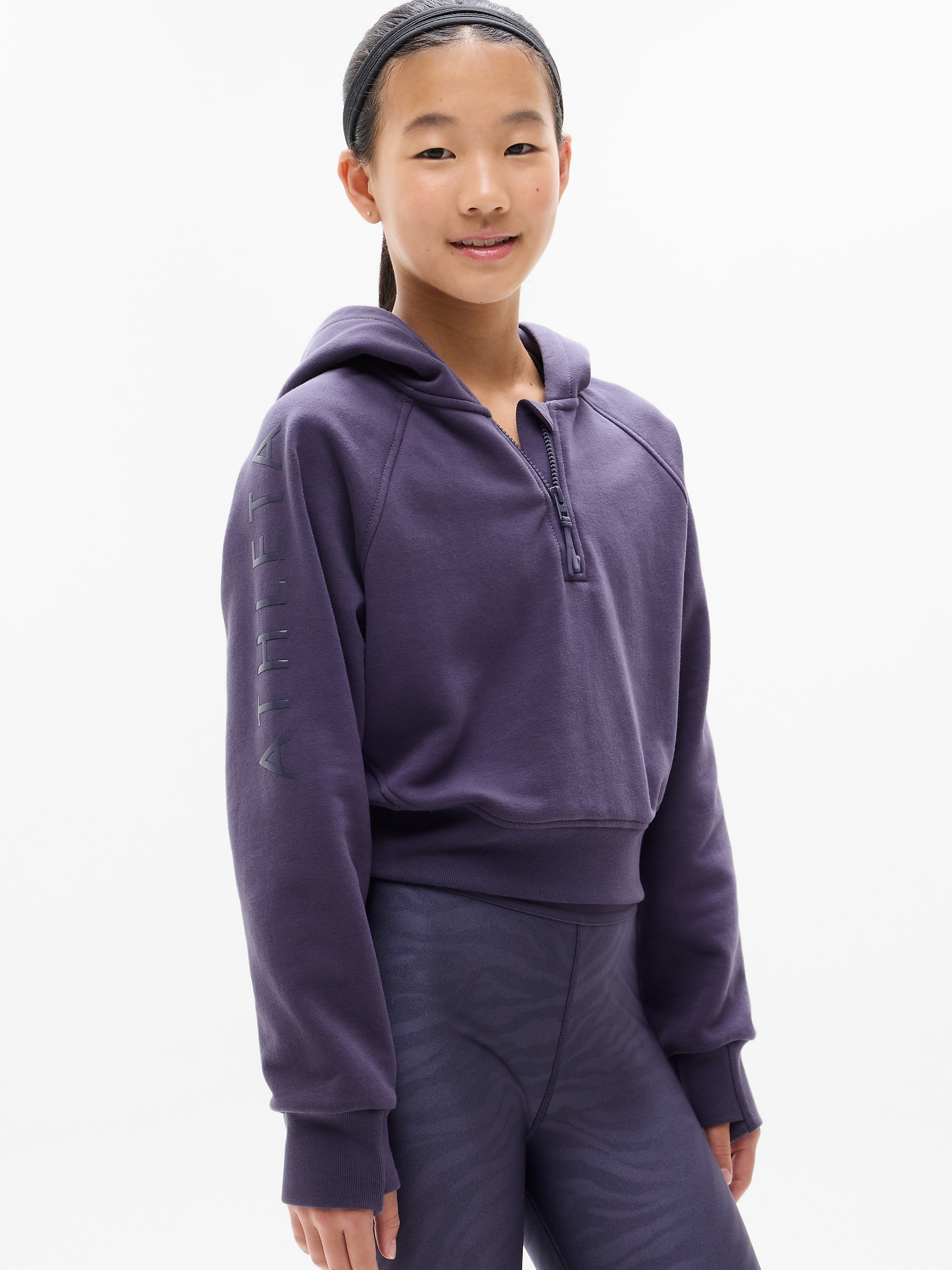 Simone Biles Athleta Girl All Day Half Zip Hoodie