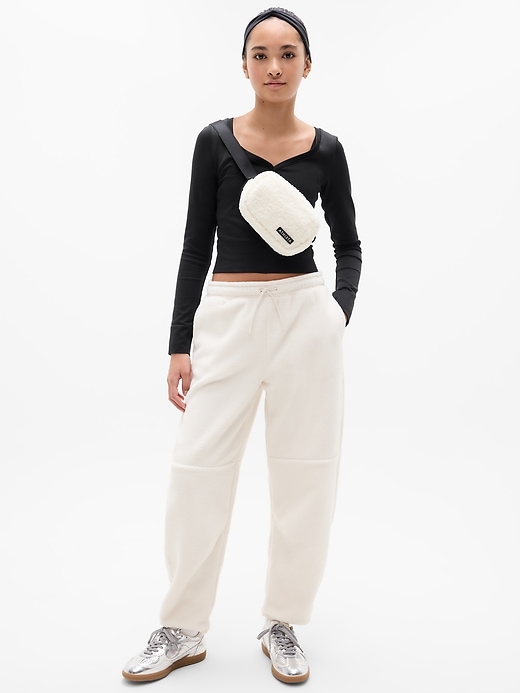 Image number 3 showing, Athleta Girl Rise Above Rib Henley Top