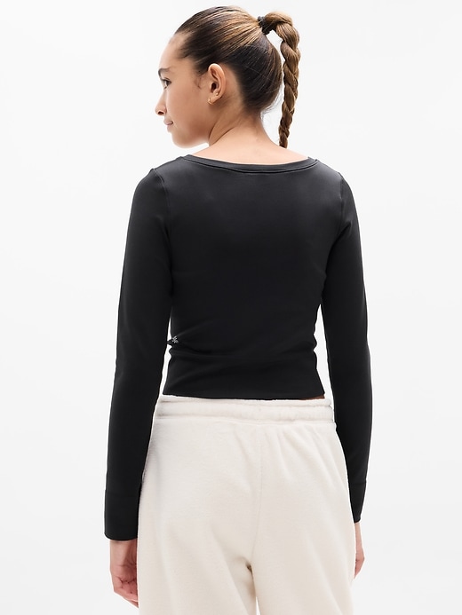 Image number 4 showing, Athleta Girl Rise Above Rib Henley Top