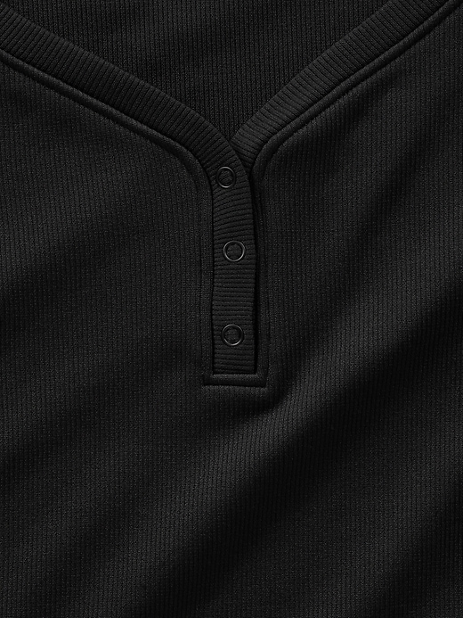 Image number 5 showing, Athleta Girl Rise Above Rib Henley Top