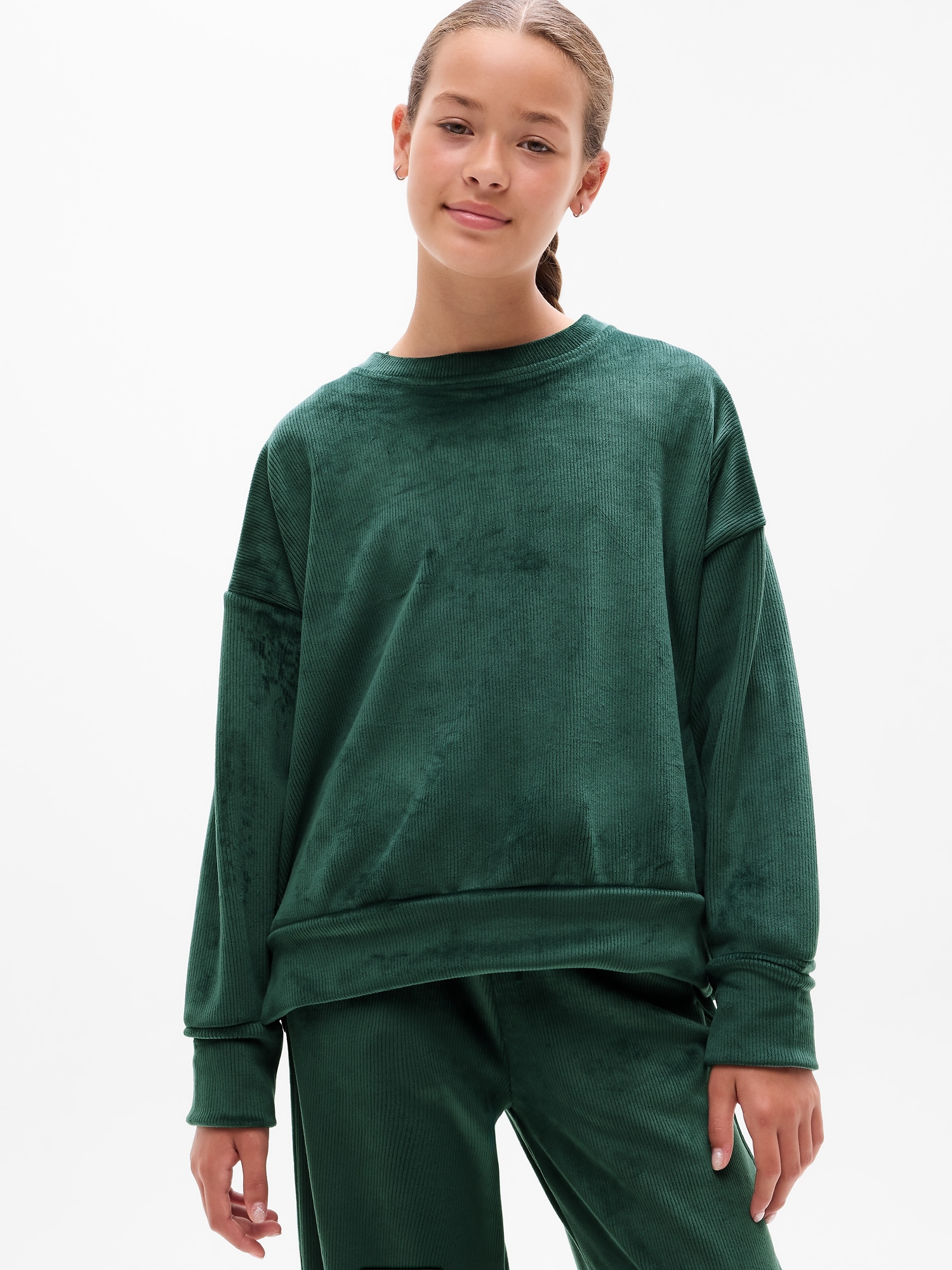 Athleta Girl Cozy Rib Crewneck