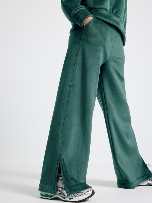 Image number 1 showing, Athleta Girl Cozy Rib Wide Leg Pant