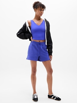 Transcend V-Neck Crop Sports Bra A-C - Blue - image 4