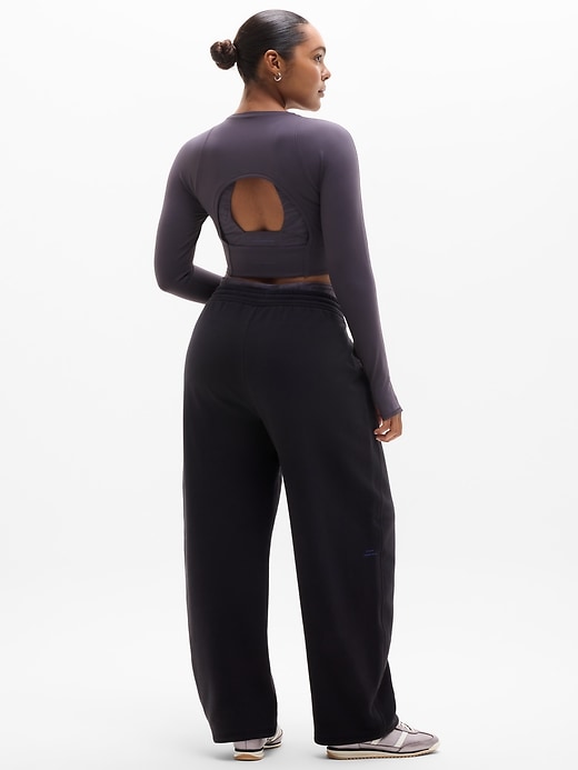 Image number 3 showing, Simone Biles Forever Fleece Mid Rise Barrel Pant