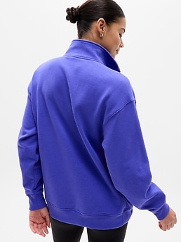 Forever Fleece 1/4 Zip Sweatshirt - Blue - image 3