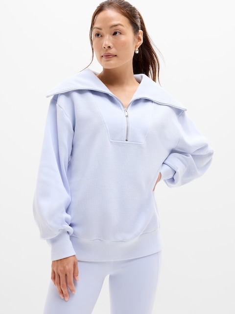 Ottoman Rib 1/4 Zip Sweatshirt - Gossamer