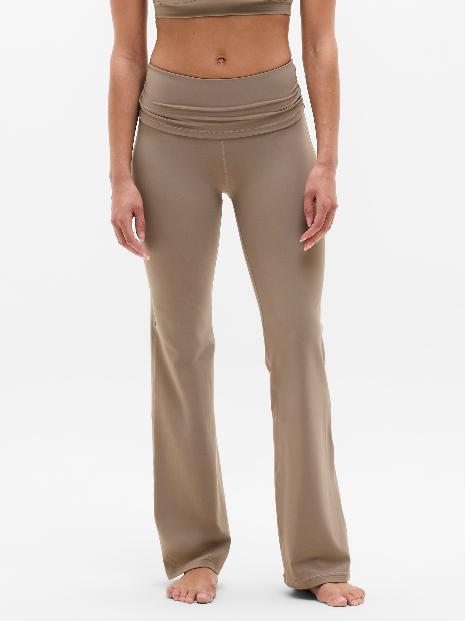 Athleta Transcend High Rise Fold Over Flare Legging