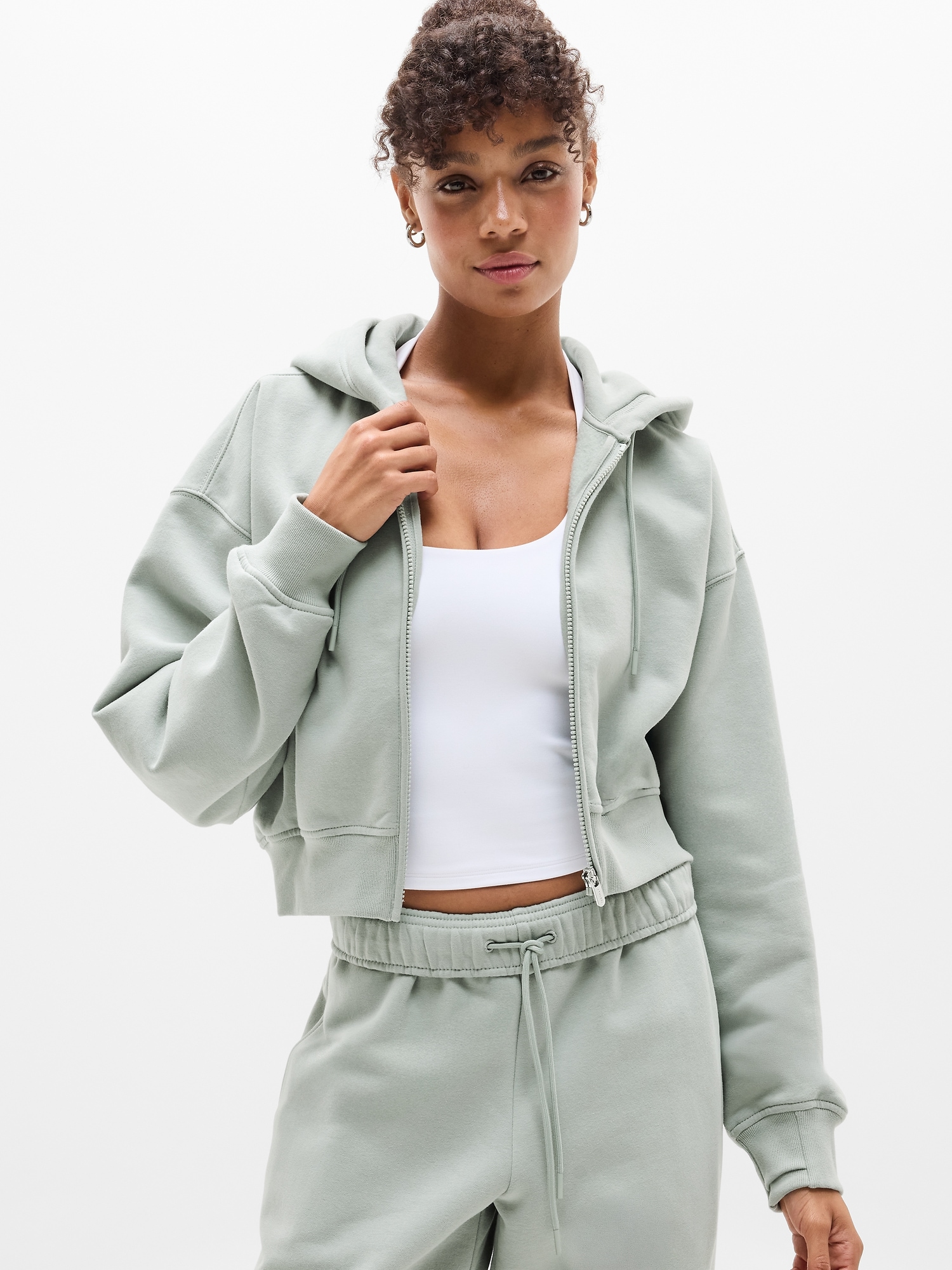 Forever Fleece Crop Full Zip