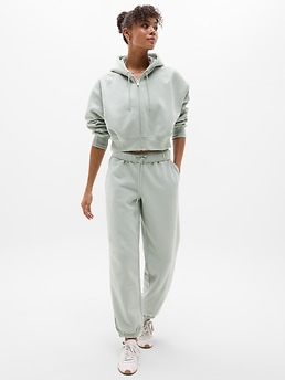 Forever Fleece Crop Full Zip - Green - image 2