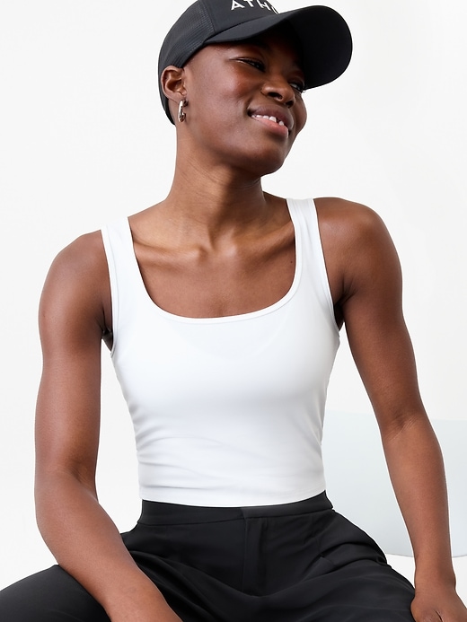 Image number 5 showing, Signature Rib Square Neck Crop Tank