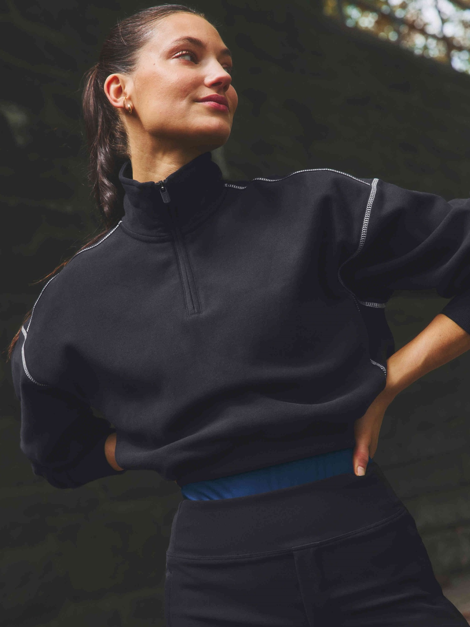 Forever Fleece 1/2 Zip High Hip Sweatshirt