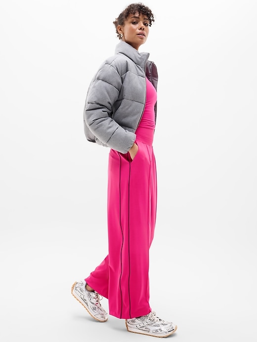 Image number 3 showing, Venice High Rise Track Stripe Wide Leg Pant