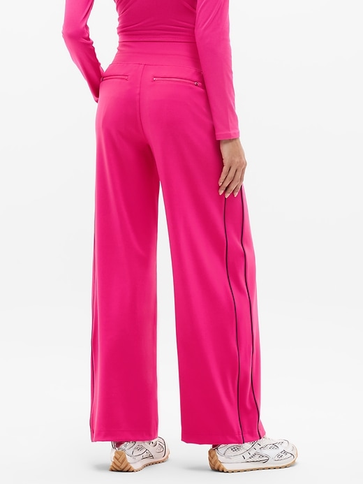 Image number 6 showing, Venice High Rise Track Stripe Wide Leg Pant