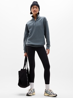 Forever Fleece 1/4 Zip Sweatshirt - Green - image 2