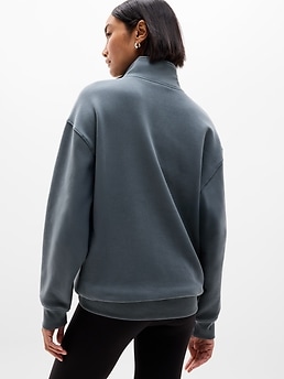 Forever Fleece 1/4 Zip Sweatshirt - Green - image 3