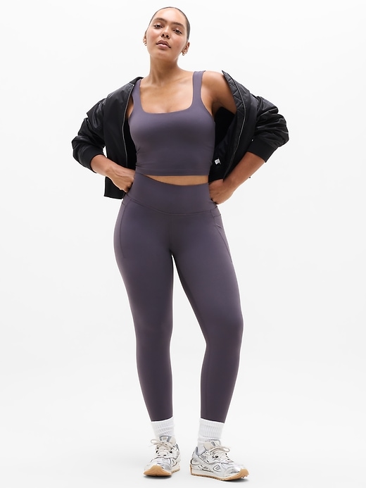 Image number 2 showing, Transcend Square Neck Crop Sports Bra A-C