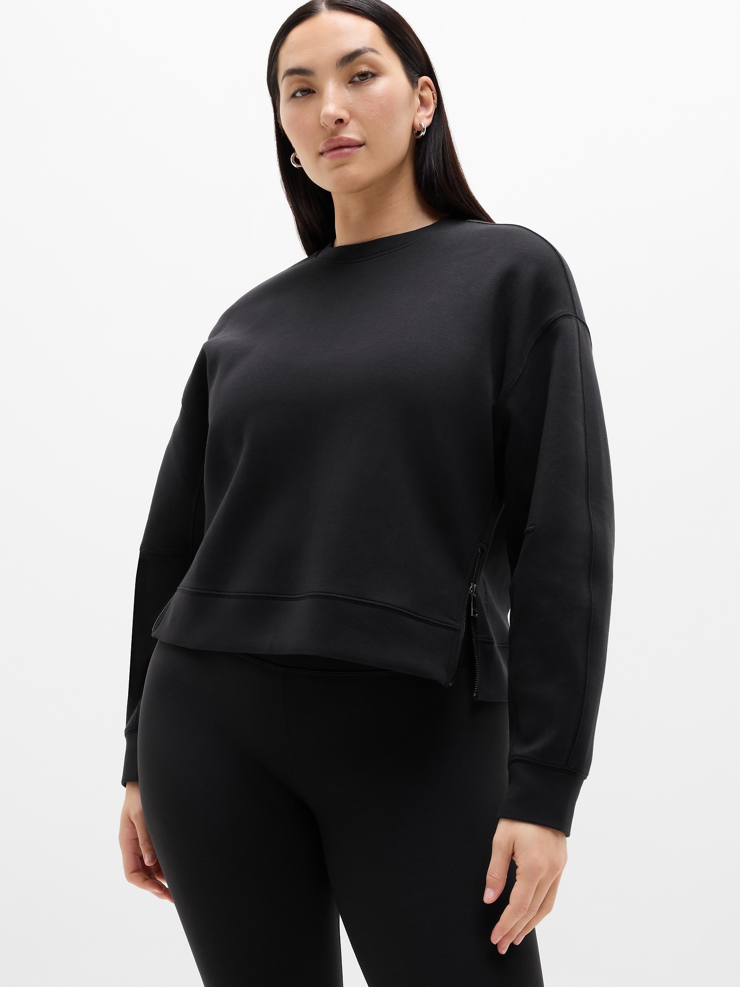 Женская толстовка Athleta Form Knit Crew, цвет: Чёрный