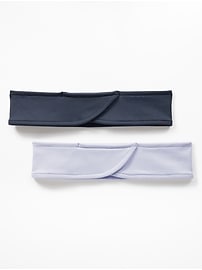 Image number 2 showing, Athleta Girl Ready or Knot Headband 2-Pk