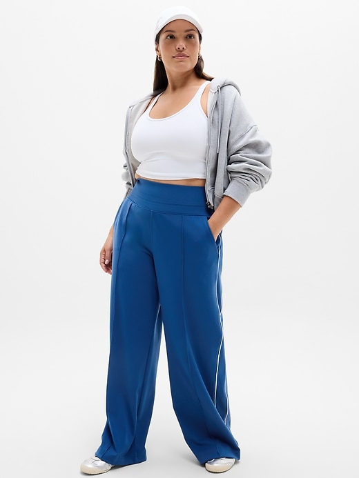 Image number 1 showing, Venice High Rise Track Stripe Wide Leg Pant