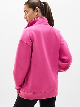 Forever Fleece 1/4 Zip Sweatshirt - Pink - image 3