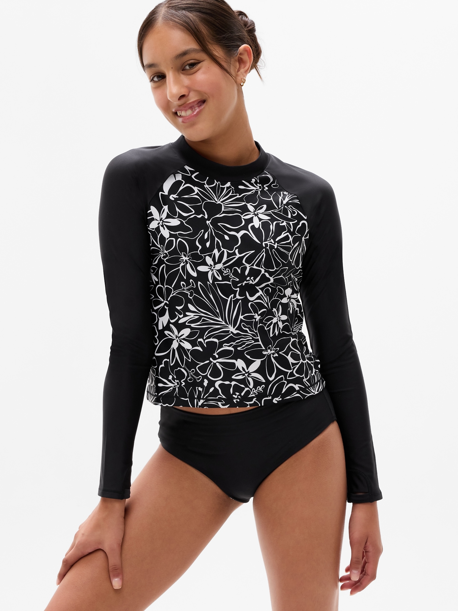 Athleta Girl Mock Neck Rashguard