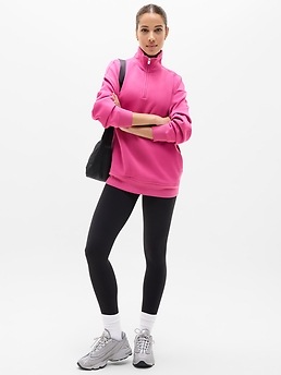 Forever Fleece 1/4 Zip Sweatshirt - Pink - image 2