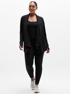 Athleta Pranayama Restore Wrap - Black (Black Rib)