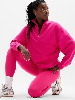 Forever Fleece 1/4 Zip Sweatshirt - Pink - image 4