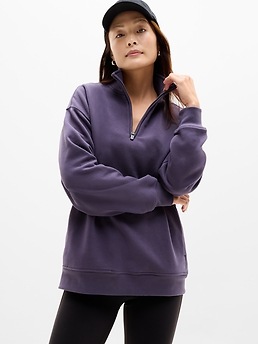 Forever Fleece 1/4 Zip Sweatshirt - Blue - image 3