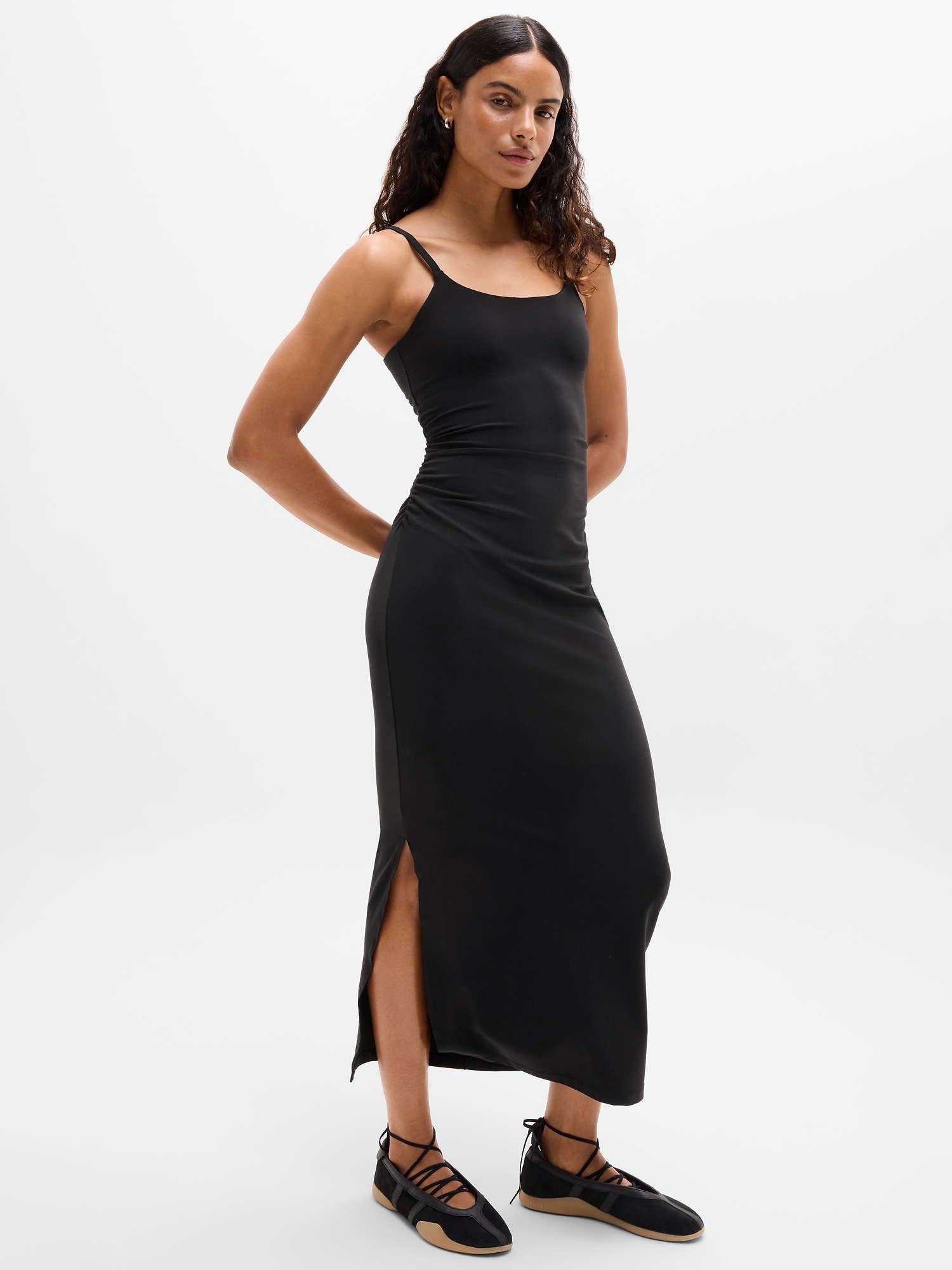 Женское платье Athleta Transcend Maxi, цвет: Чёрный
