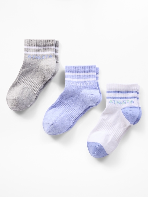 Image number 1 showing, Athleta Girl Everyday Quarter Crew Sock 3-Pack