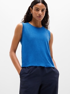 Getaway Linen Blend Muscle Tank