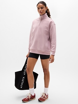 Forever Fleece 1/4 Zip Sweatshirt - Pink - image 2