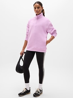 Forever Fleece 1/4 Zip Sweatshirt - Pink - image 2