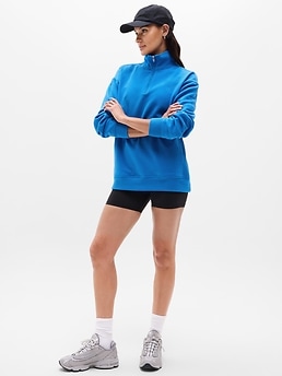 Forever Fleece 1/4 Zip Sweatshirt - Blue - image 2