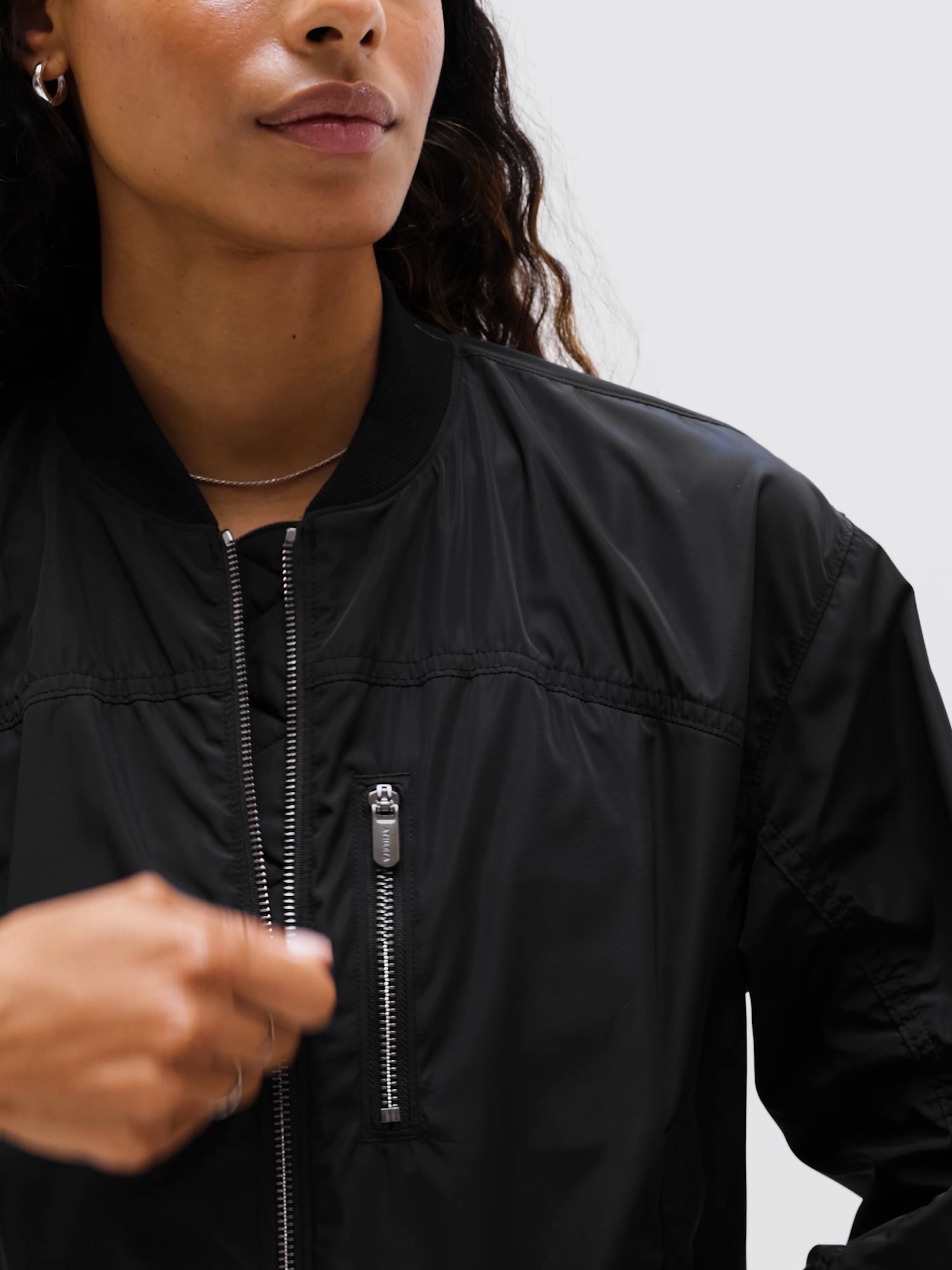 Athleta Citybound Bomber - Black (Black)
