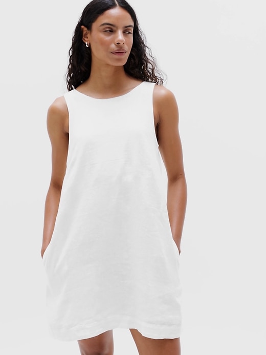 Athleta Women's Retreat Linen Dress Calla Lily Size XXS