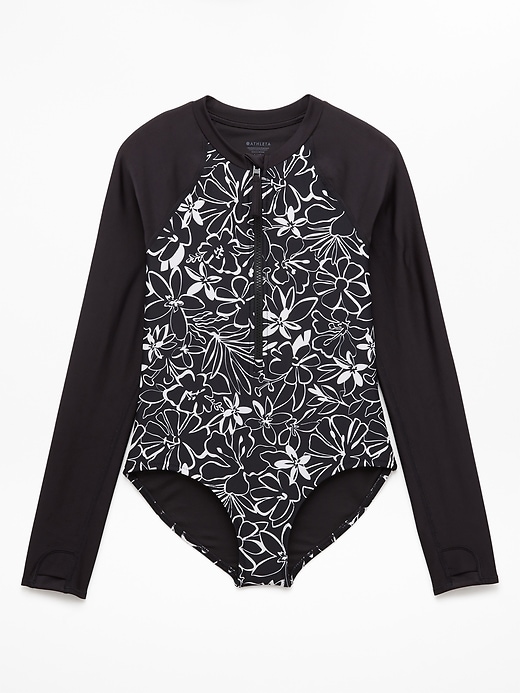 Image number 2 showing, Athleta Girl Rashguard One Piece Swimsuit