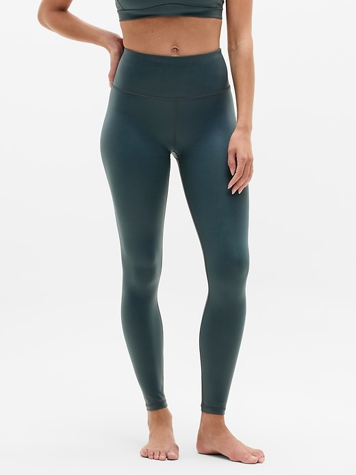 Image number 2 showing, Elation High Rise Matte Foil Shine 7/8 Legging